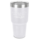 Mermaids 30 oz Stainless Steel Tumbler - White - Single-Sided