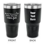 Mermaids 30 oz Stainless Steel Tumbler - Black - Double Sided (Personalized)