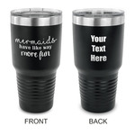 Mermaids 30 oz Stainless Steel Tumbler - Black - Double Sided (Personalized)