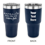 Mermaids 30 oz Stainless Steel Tumbler - Navy - Double Sided (Personalized)