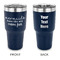 Mermaids 30 oz Stainless Steel Ringneck Tumblers - Navy - Double Sided - APPROVAL