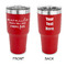 Mermaids 30 oz Stainless Steel Ringneck Tumblers - Red - Double Sided - APPROVAL