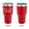 Mermaids 30 oz Stainless Steel Ringneck Tumblers - Red - Single Sided - APPROVAL