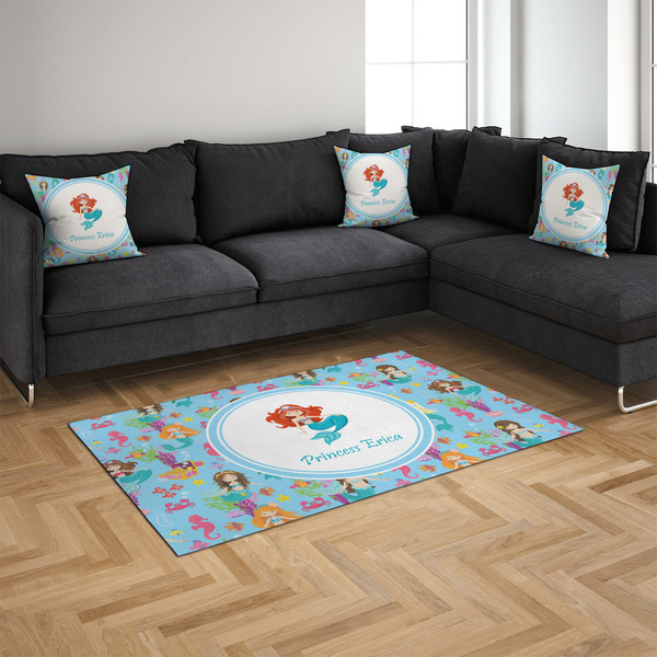Mermaids 4'x6' Indoor Area Rugs - IN CONTEXT