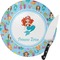 Mermaids Round Glass Cutting Board - Small (Personalized)