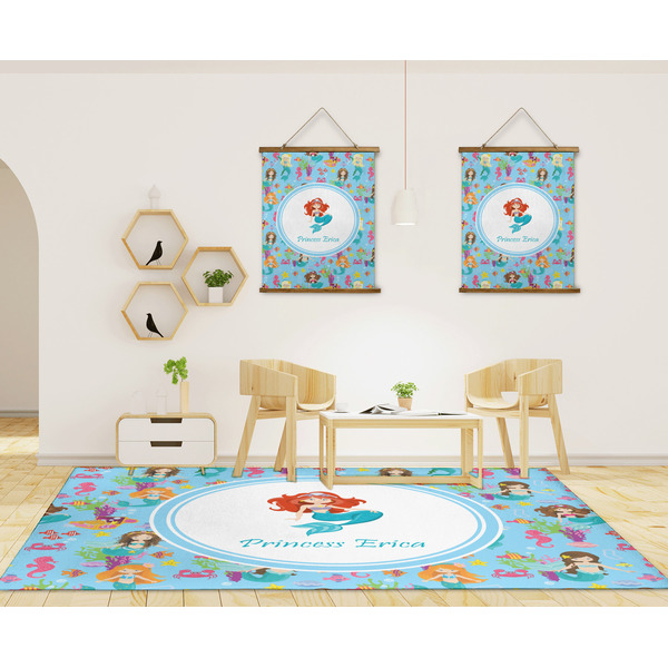 Mermaids 8'x10' Indoor Area Rugs - IN CONTEXT