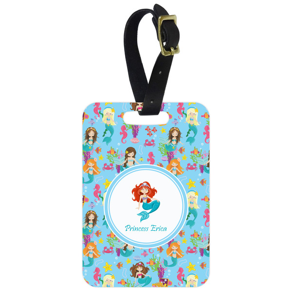 Custom Mermaids Metal Luggage Tag w/ Name or Text