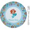 Mermaids 8" Glass Appetizer / Dessert Plates - Single or Set (Personalized)