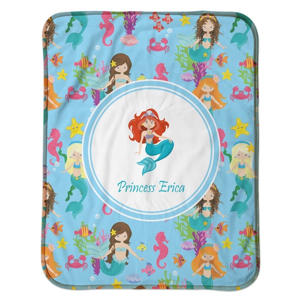 Mermaids Baby Sherpa Blanket - Flat