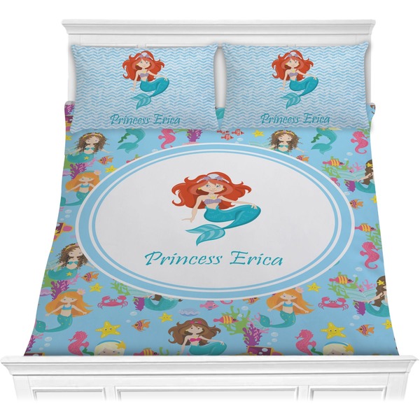 Custom Mermaids Comforter Set - Full / Queen (Personalized)