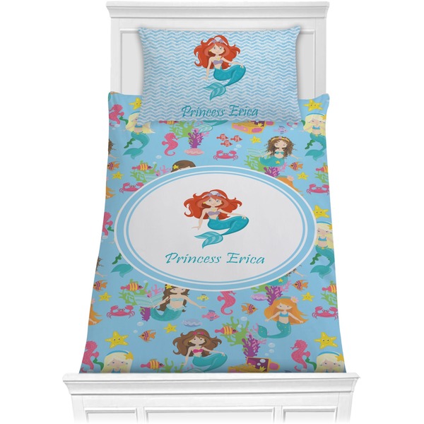 Custom Mermaids Comforter Set - Twin XL (Personalized)