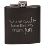 Mermaids Black Flask Set (Personalized)