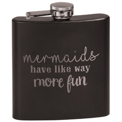 Mermaids Black Flask Set