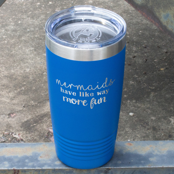 Mermaids Blue Polar Camel Tumbler - 20oz - Angled