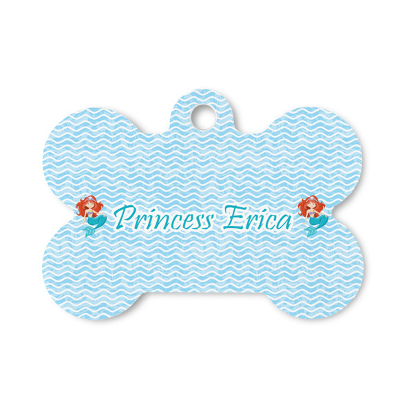 Custom Mermaids Bone Shaped Dog ID Tag - Small (Personalized)