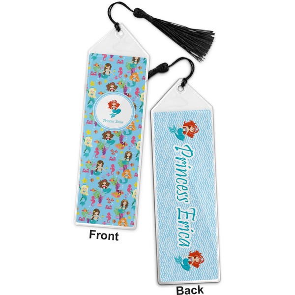 Mermaids Bookmark with tassel - Front and Back