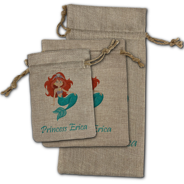 Mermaids Burlap Gift Bags - (PARENT MAIN) All Three