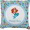 Mermaids Faux-Linen Throw Pillow 18" (Personalized)
