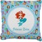 Mermaids Faux-Linen Throw Pillow (Personalized)