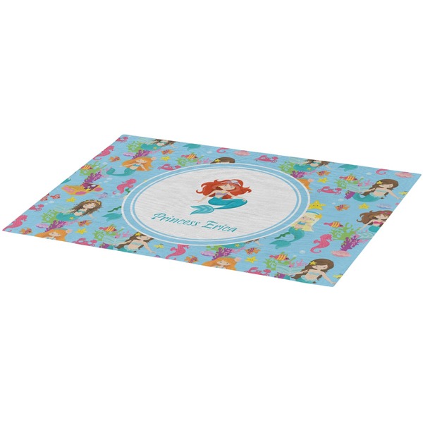 Mermaids Burlap Placemat (Angle View)