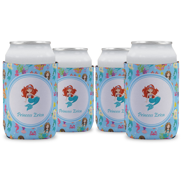 Custom Mermaids Can Cooler (12 oz) - Set of 4 w/ Name or Text