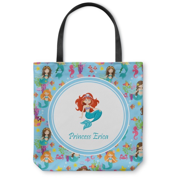 Custom Mermaids Canvas Tote Bag - Large - 18"x18" (Personalized)