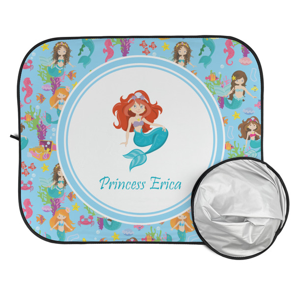 Mermaids Car Sun Shades - FOLDED & UNFOLDED