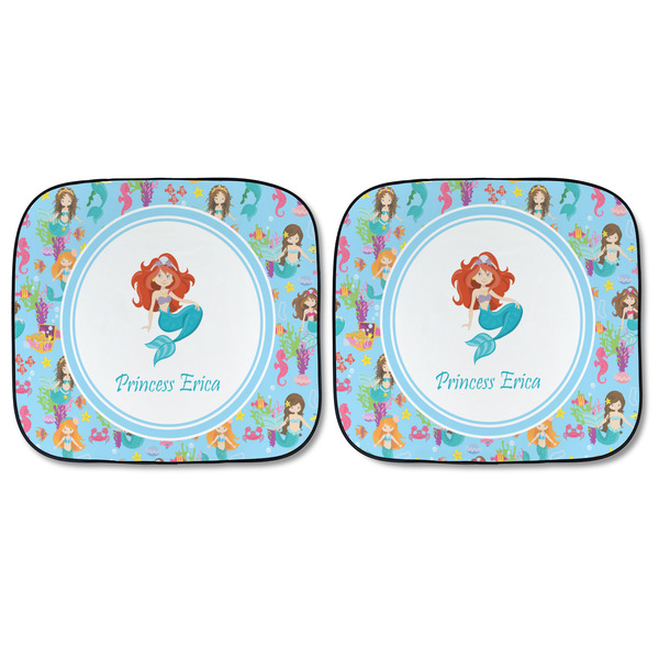 Mermaids Car Sun Shades - FRONT