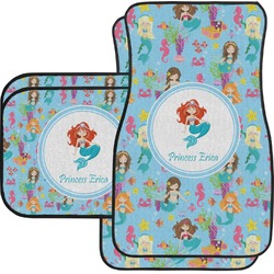 Mermaids Car Floor Mats Set - 2 Front & 2 Back (Personalized)