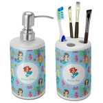 Mermaids Ceramic Bathroom Accessories Set (Personalized)