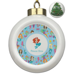 Mermaids Ceramic Ball Ornament - Christmas Tree (Personalized)