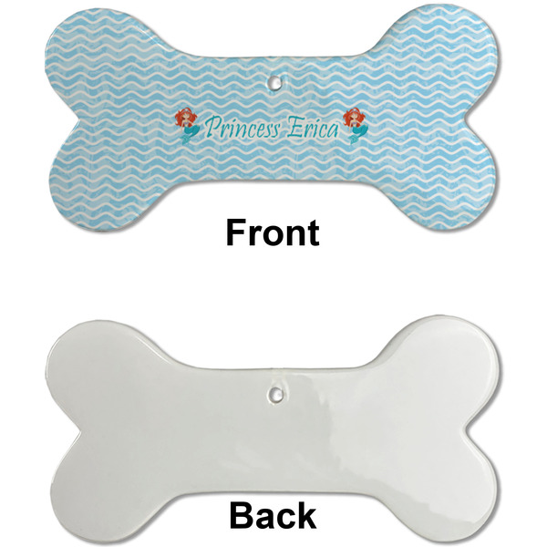 Mermaids Ceramic Flat Ornament - Bone Front & Back Single Print (APPROVAL)