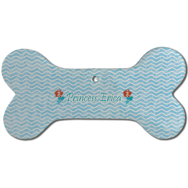 Mermaids Ceramic Flat Ornament - Bone Front