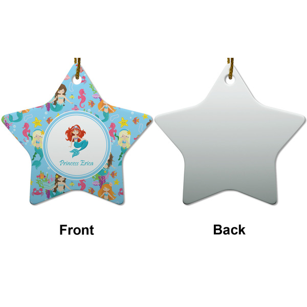 Mermaids Ceramic Flat Ornament - Star Front & Back (APPROVAL)