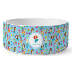Mermaids Ceramic Dog Bowl (Personalized)