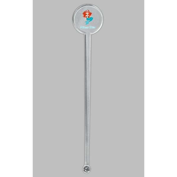 Mermaids Clear Plastic 7" Stir Stick - Round - Single Stick
