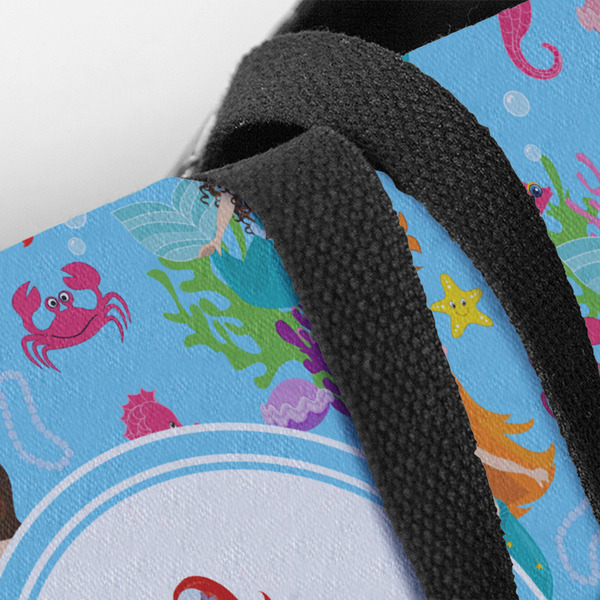 Mermaids Closeup of Tote w/Black Handles