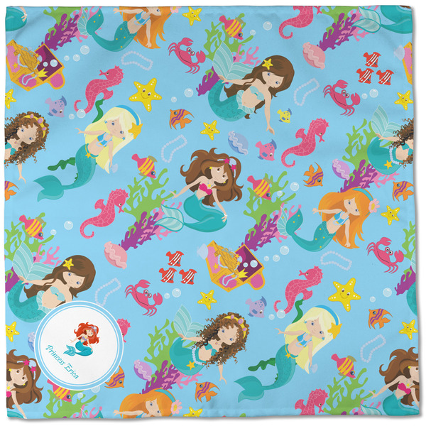 Mermaids Cloth Napkins - Personalized Dinner (Full Open)