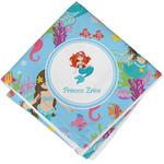 Mermaids Cloth Cocktail Napkin - Single w/ Name or Text