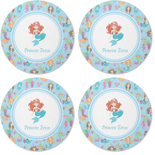 Mermaids Coaster Round Rubber Back - Apvl