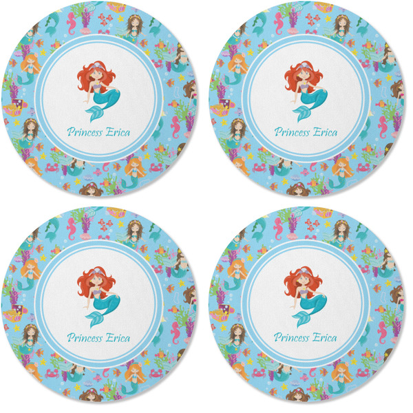 Mermaids Coaster Round Rubber Back - Apvl