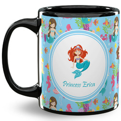 Mermaids 11 Oz Coffee Mug - Black (Personalized)