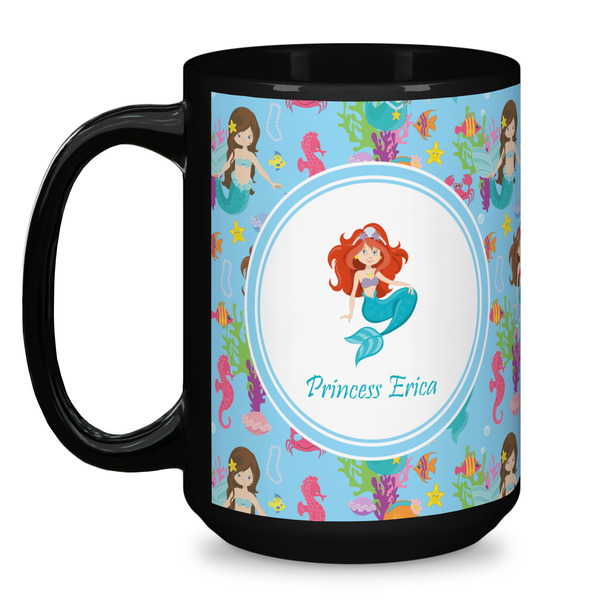 Mermaids Coffee Mug - 15 oz - Black