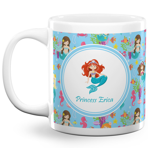 Custom Mermaids 20 Oz Coffee Mug - White (Personalized)