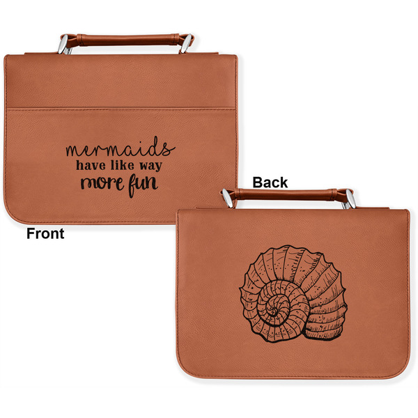 Mermaids Cognac Leatherette Bible Covers - Large Double Sided Apvl