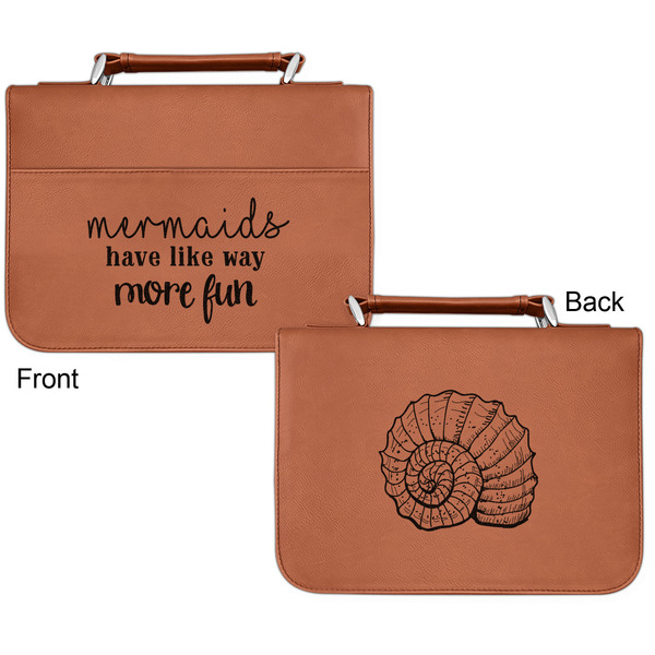 Mermaids Cognac Leatherette Bible Covers - Small Double Sided Apvl