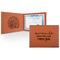 Mermaids Cognac Leatherette Diploma / Certificate Holders - Front and Inside - Main