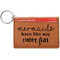 Mermaids Cognac Leatherette Keychain ID Holders - Front Credit Card