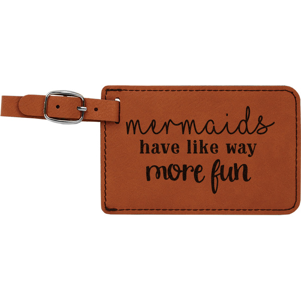 Custom Mermaids Leatherette Luggage Tag