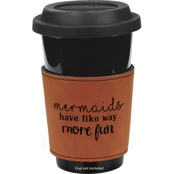 Custom Mermaids Leatherette Cup Sleeve - Double Sided